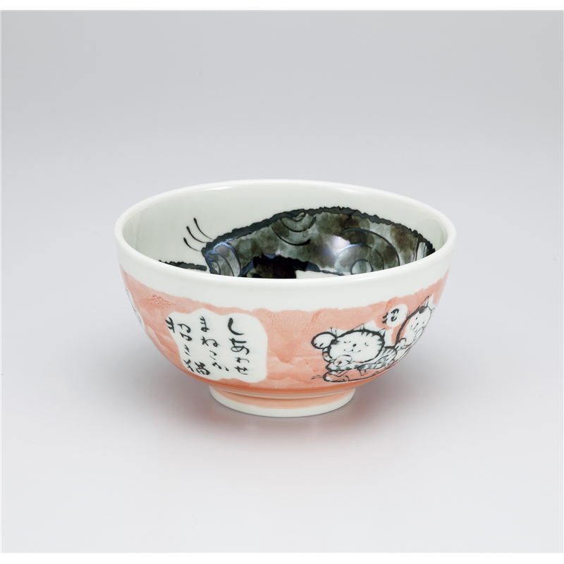 古林陶器 丼 軽量ネコどんぶり5.0大赤 1034140979 1個（ご注文単位1個）【直送品】