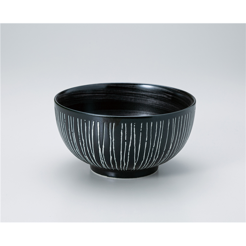 古林陶器 丼 彫十草(黒) お好み丼(大) 1330320140 1個（ご注文単位1個）【直送品】