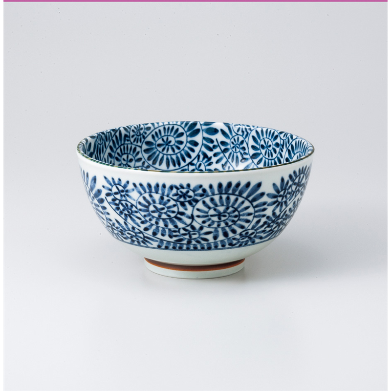 古林陶器 丼 藍染タコ唐草 軽量丼(大) 831850560 1個（ご注文単位1個）【直送品】