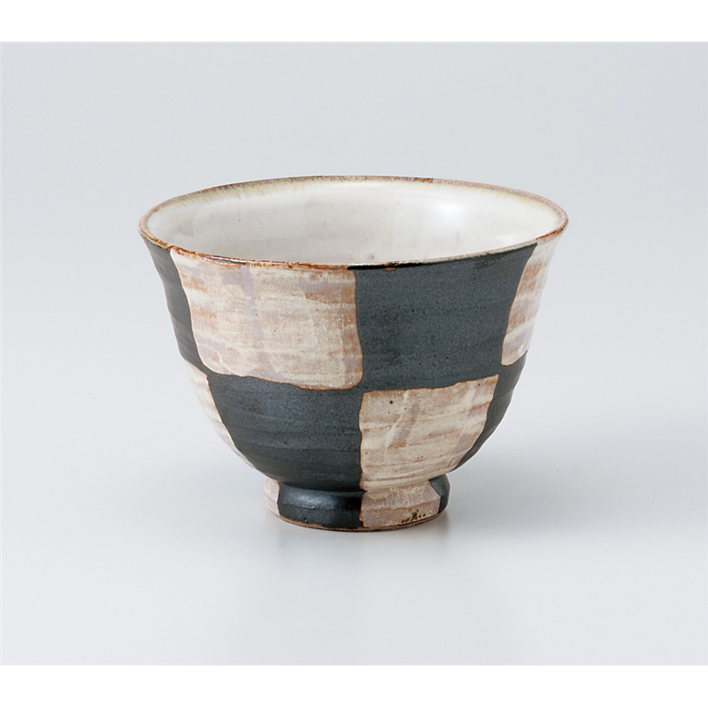 古林陶器 小丼 鉄黒市松 深丼 934130263 1個（ご注文単位1個）【直送品】