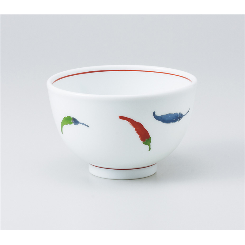 古林陶器 小丼 白磁唐辛子(軽量)ミニ丼 934020147 1個（ご注文単位1個）【直送品】
