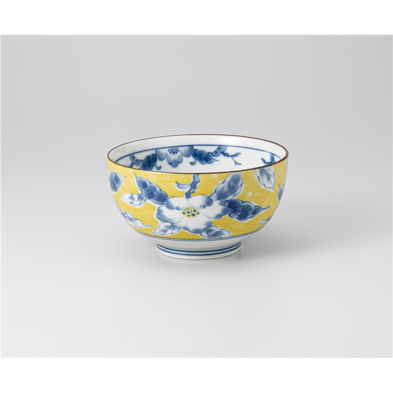 古林陶器 小丼 黄彩花紋 お好み丼(小) 1233320751 1個（ご注文単位1個）【直送品】