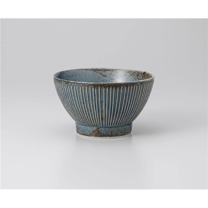 古林陶器 小丼 千段くらわんか碗 わび紺ねず40碗 1233850701 1個（ご注文単位1個）【直送品】