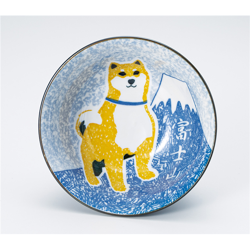 古林陶器 多用椀 柴犬(富士山)4.8多用丼 1331240154 1個（ご注文単位1個）【直送品】