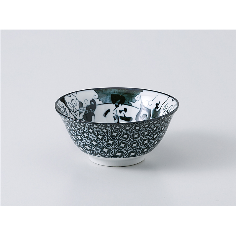 古林陶器 多用椀 忍者4.8多用丼 黒 1133660101 1個（ご注文単位1個）【直送品】