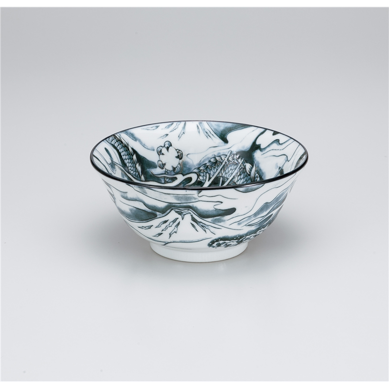 古林陶器 多用椀 ドラゴン4.8多用丼 黒 1034150701 1個（ご注文単位1個）【直送品】