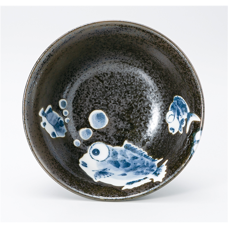 古林陶器 多用椀 魚三昧 4.8多用丼 1331340601 1個（ご注文単位1個）【直送品】