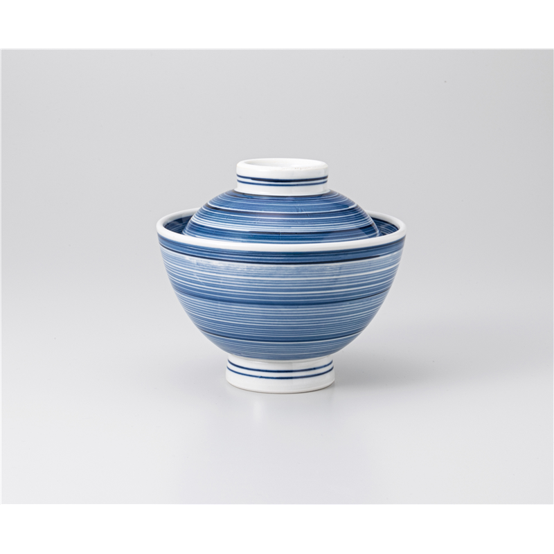 古林陶器 蓋丼 濃淡駒筋4.2丸蓋丼 1234250533 1個（ご注文単位1個）【直送品】