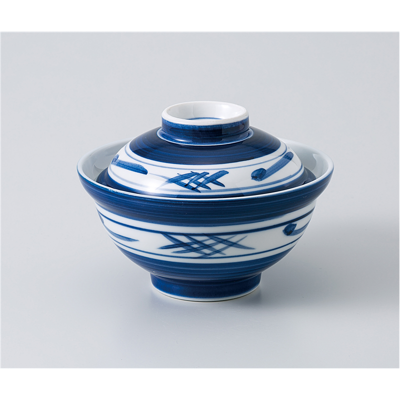 古林陶器 蓋丼 紺井桁5.0蓋丼 1134720333 1個（ご注文単位1個）【直送品】