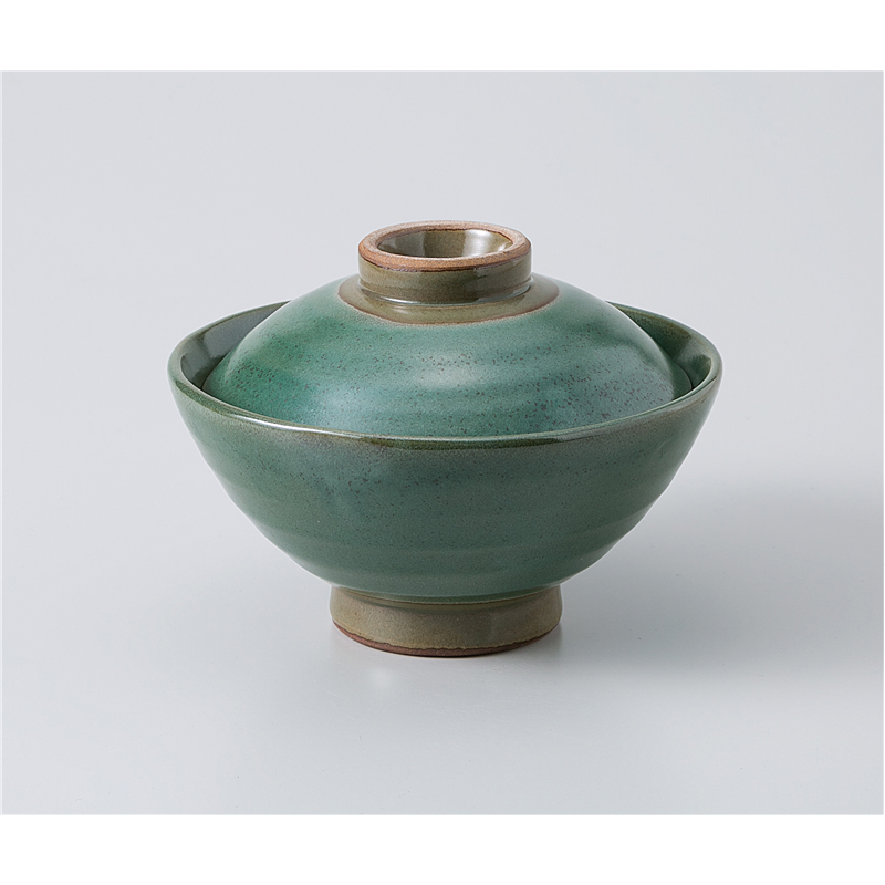 古林陶器 蓋丼 青益子中山水のり茶 1134740133 1個（ご注文単位1個）【直送品】