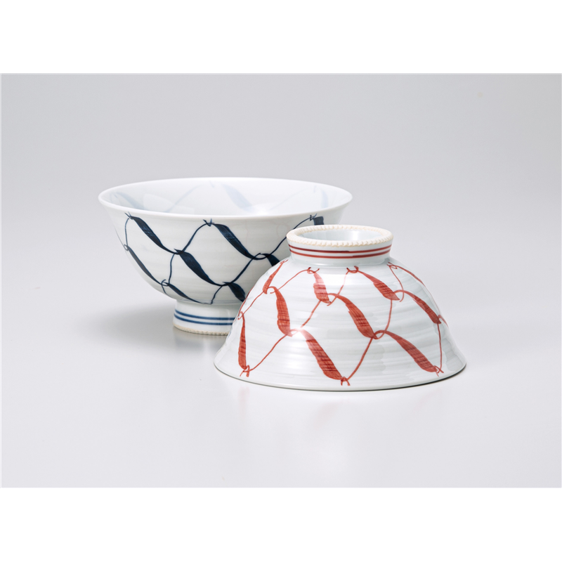 古林陶器 有田焼飯椀 網 茶付 大 1331940190 1個（ご注文単位1個）【直送品】