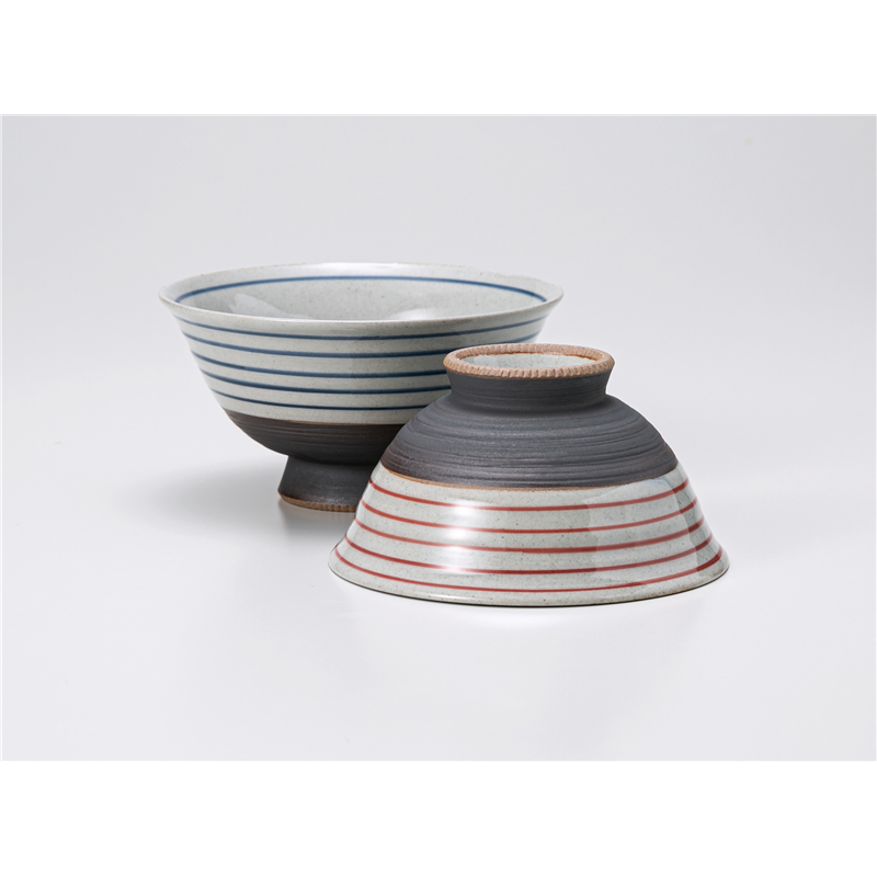 古林陶器 有田焼飯椀 コマ筋 茶付 大 1331960190 1個（ご注文単位1個）【直送品】