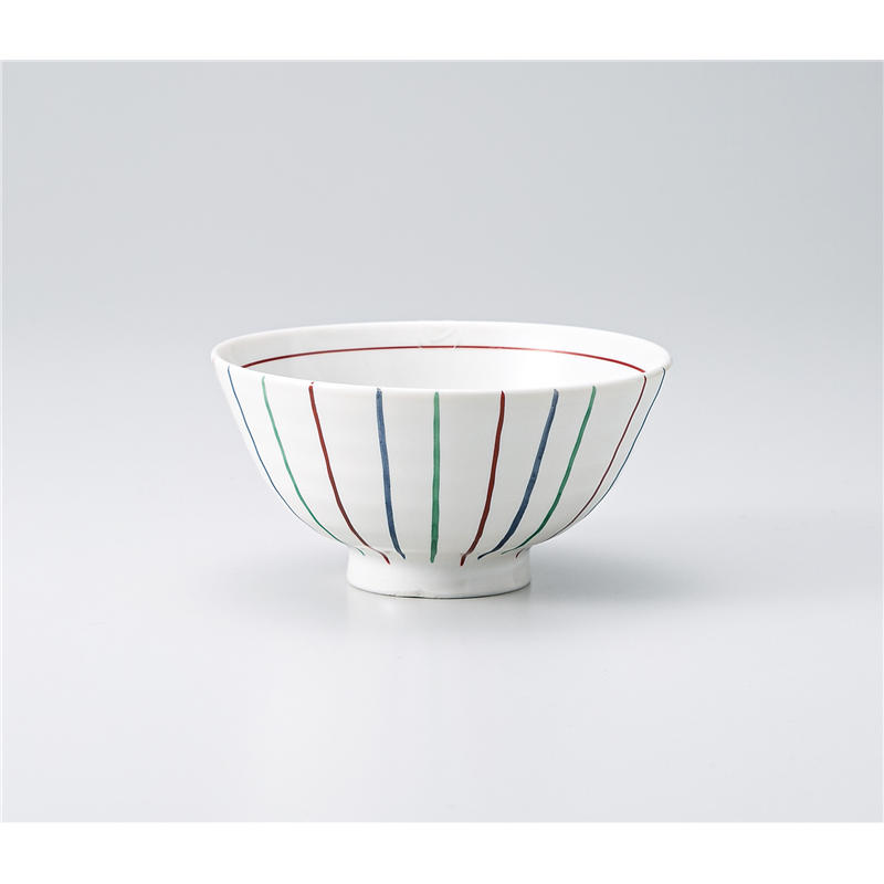 古林陶器 飯椀 手描赤絵茶碗 色十草 1332060215 1個（ご注文単位1個）【直送品】