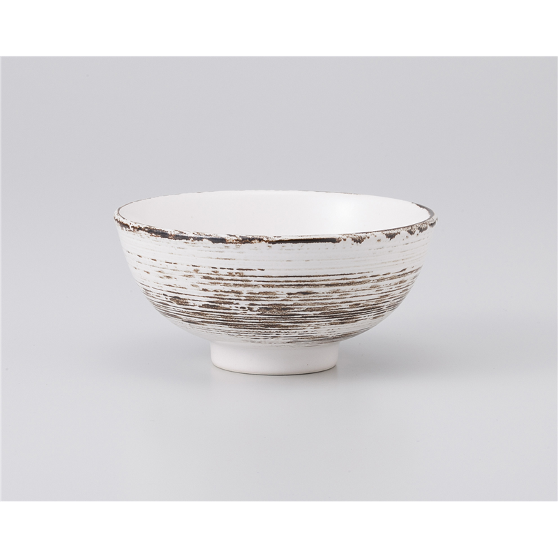 古林陶器 飯椀 錆粉引千段中平 1035940208 1個（ご注文単位1個）【直送品】