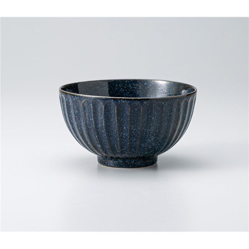 古林陶器 飯椀 菊柄茶碗 藍の雪 1332130576 1個（ご注文単位1個）【直送品】