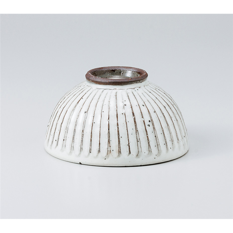 古林陶器 飯椀 粉引ソギ目大平 935420346 1個（ご注文単位1個）【直送品】