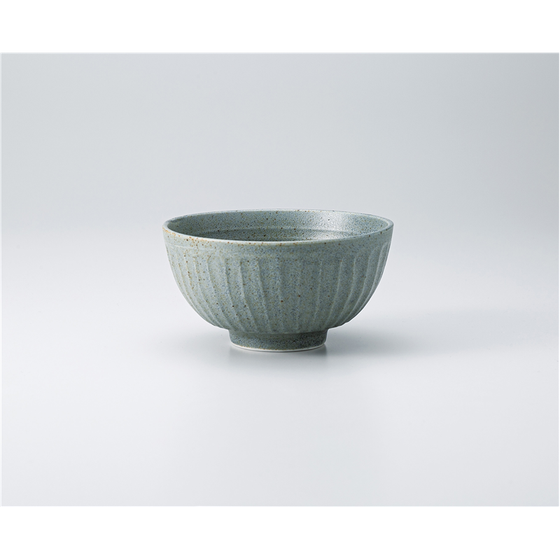 古林陶器 飯椀 土物風ブルー ソギ茶碗(小) 1332240741 1個（ご注文単位1個）【直送品】