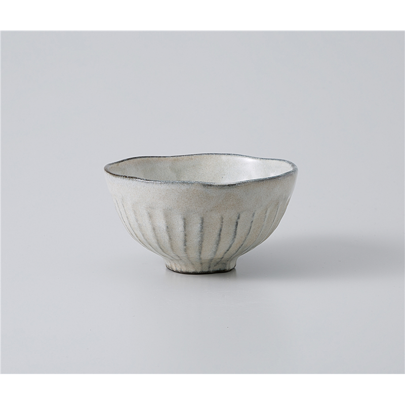 古林陶器 飯椀 黒土粉引削ぎ丸茶碗 1135520115 1個（ご注文単位1個）【直送品】