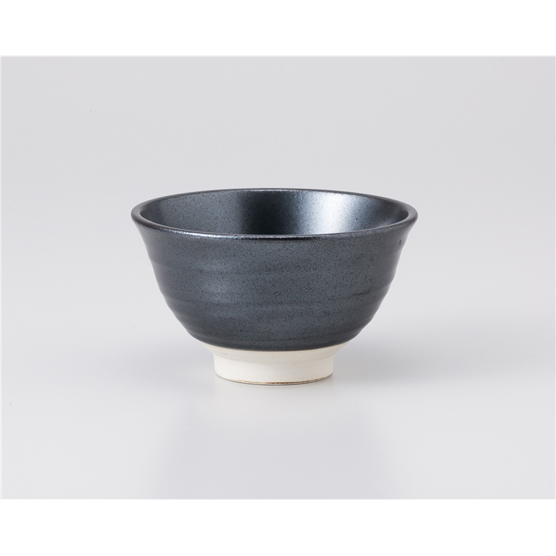 古林陶器 飯椀 楽釉黒 軽量茶碗 1036140452 1個（ご注文単位1個）【直送品】