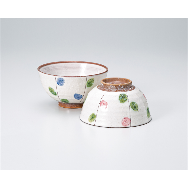 古林陶器 飯椀 リーフ(青)大平 1332460760 1個（ご注文単位1個）【直送品】