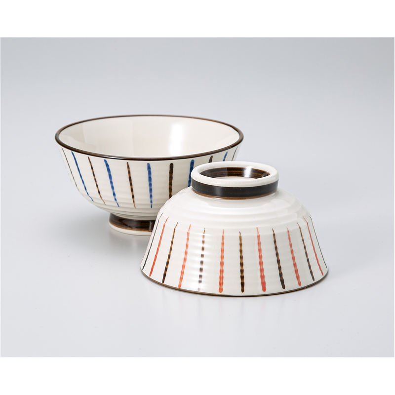 古林陶器 飯椀 二色十草飯碗 青 935830778 1個（ご注文単位1個）【直送品】