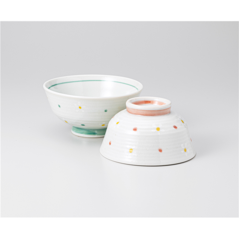 古林陶器 飯椀 雪小花大平(青) 533351174 1個（ご注文単位1個）【直送品】