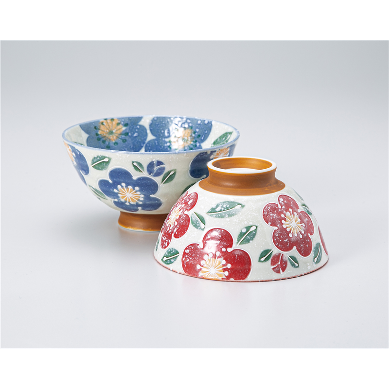 古林陶器 飯椀 ハスイ粉雪梅 毛料 1332620179 1個（ご注文単位1個）【直送品】