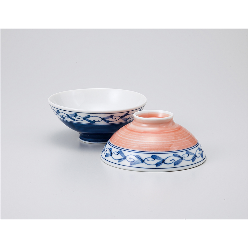 古林陶器 飯椀 ゴス巻渕唐草茶碗 1135960352 1個（ご注文単位1個）【直送品】