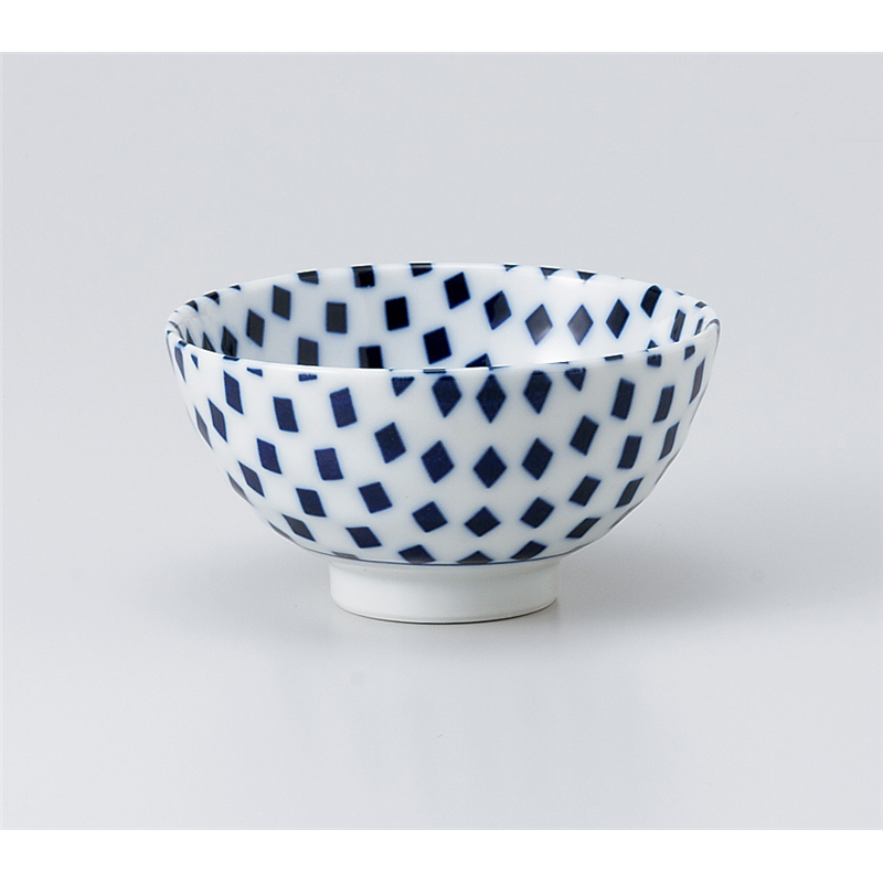 古林陶器 飯椀 市松小紋青大平 936530452 1個（ご注文単位1個）【直送品】