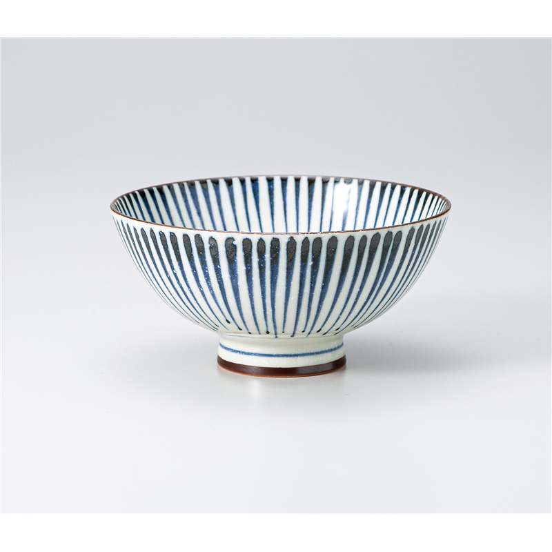 古林陶器 飯椀 藍十草青丸型大平 1332941052 1個（ご注文単位1個）【直送品】