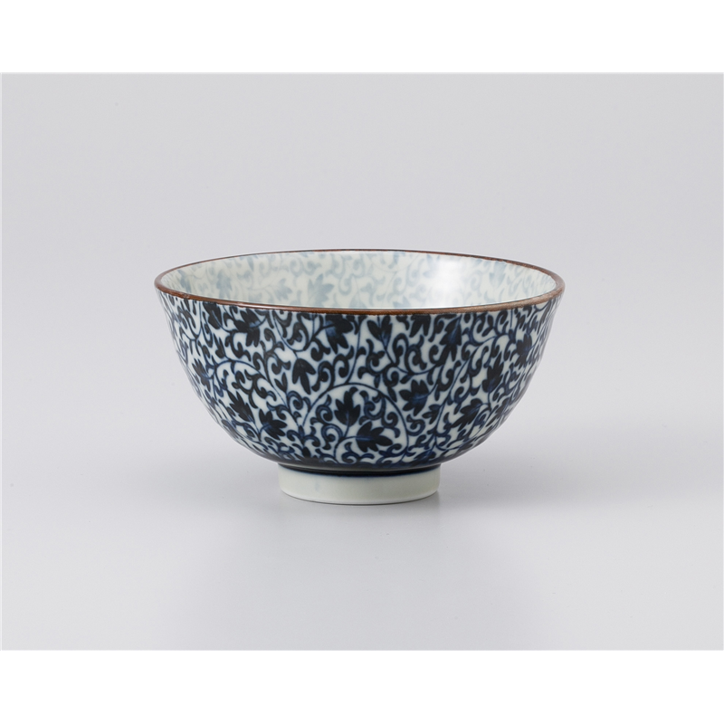 古林陶器 飯椀 益子唐草茶碗(大) 1036750140 1個（ご注文単位1個）【直送品】