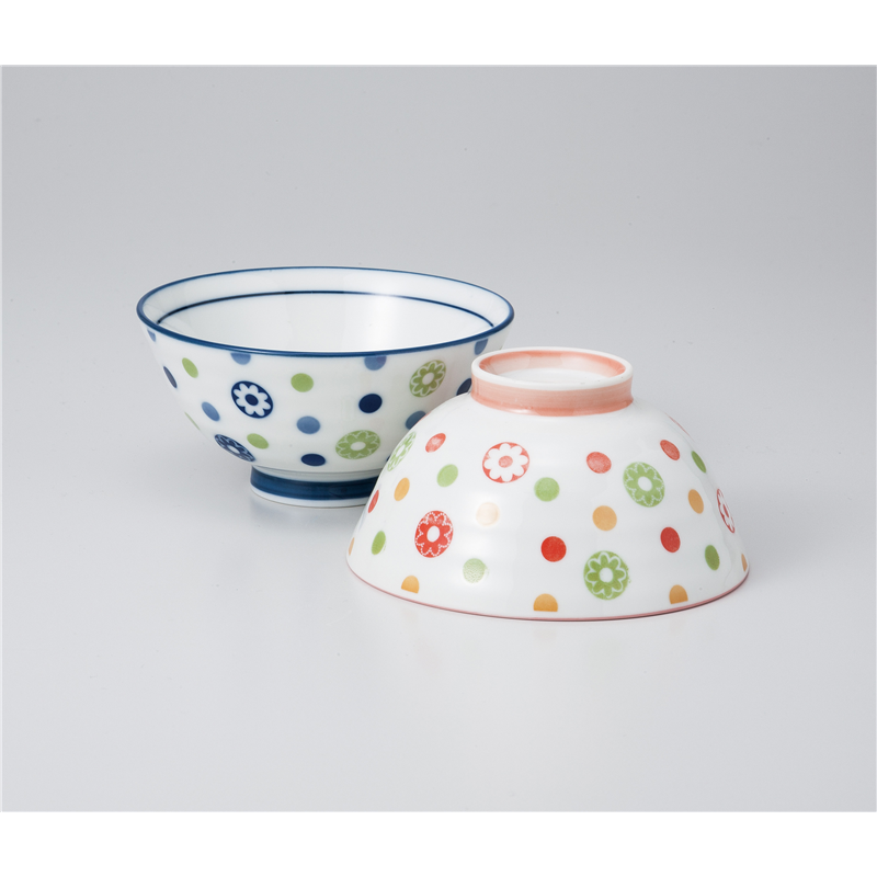 古林陶器 飯椀 マーブル 青茶碗 1037130352 1個（ご注文単位1個）【直送品】