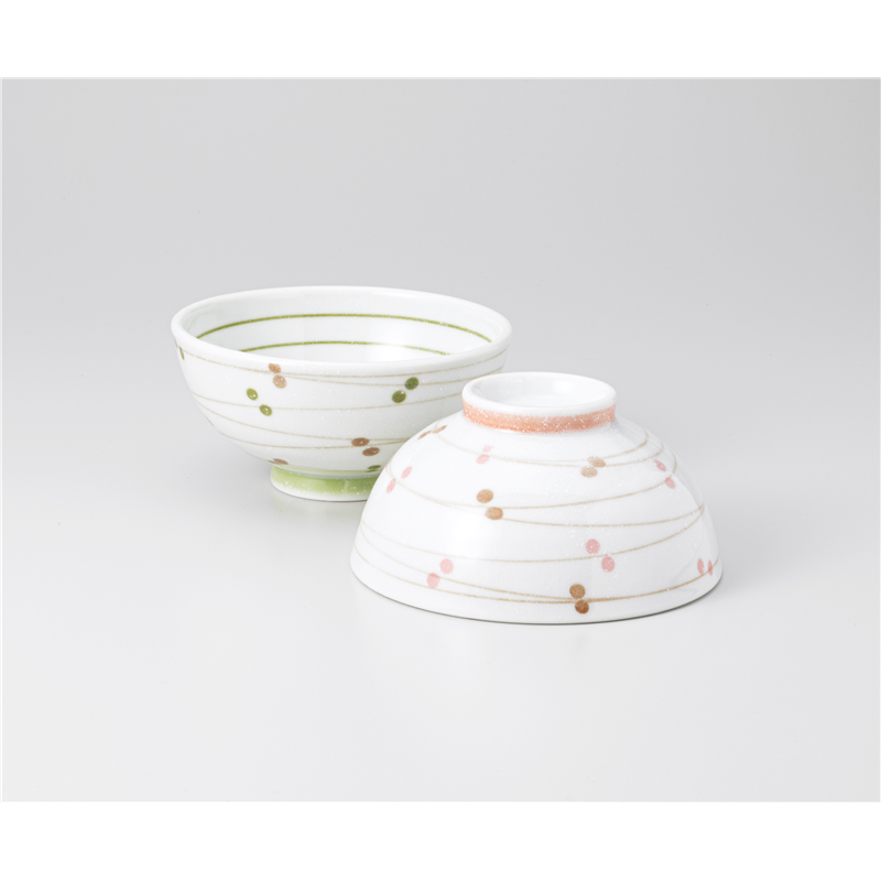 古林陶器 飯椀 軽量清流水玉茶碗 グリーン 1236110540 1個（ご注文単位1個）【直送品】