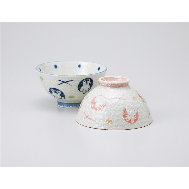 古林陶器 飯椀 丸紋うさぎ中平 BL 1135960770 1個（ご注文単位1個）【直送品】