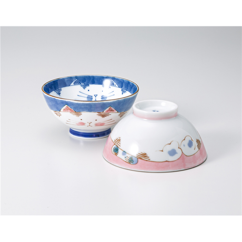 古林陶器 飯椀 ミケブルー茶碗 1333030152 1個（ご注文単位1個）【直送品】