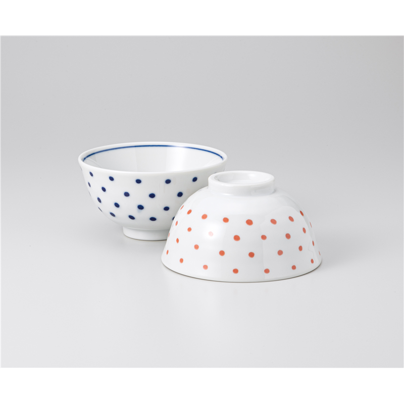 古林陶器 飯椀 水玉中平 PK 834320441 1個（ご注文単位1個）【直送品】