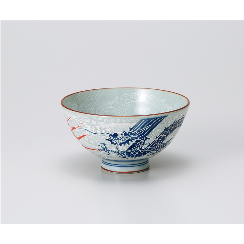 古林陶器 飯椀 ハスイ竜毛料 1136030179 1個（ご注文単位1個）【直送品】