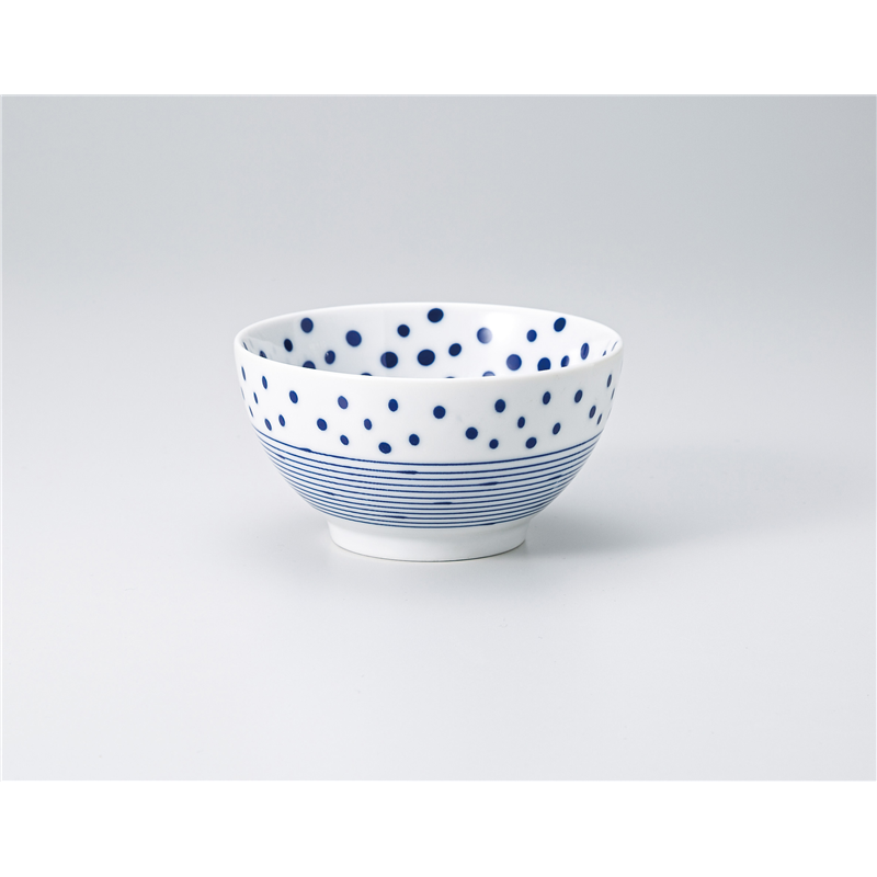 古林陶器 飯椀 水玉ハチ巻 ライスボール 1333060401 1個（ご注文単位1個）【直送品】