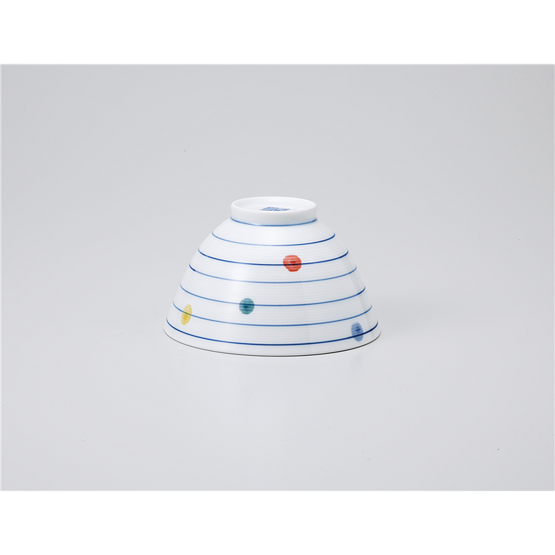 古林陶器 飯椀 四色水玉夏目型飯碗(大) 1136320570 1個（ご注文単位1個）【直送品】