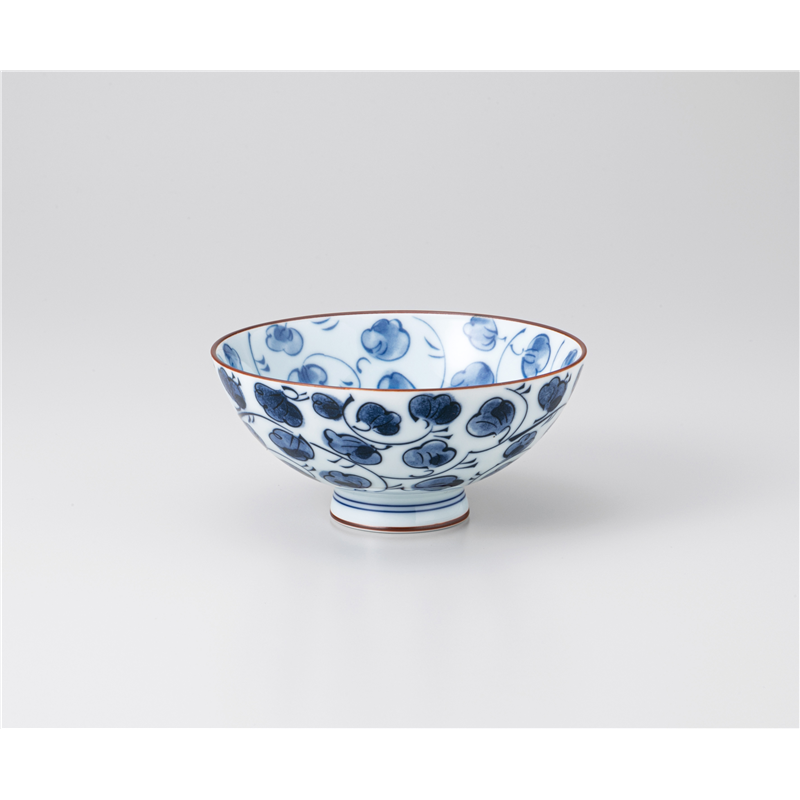 古林陶器 飯椀 染付唐草 中平 1236020354 1個（ご注文単位1個）【直送品】
