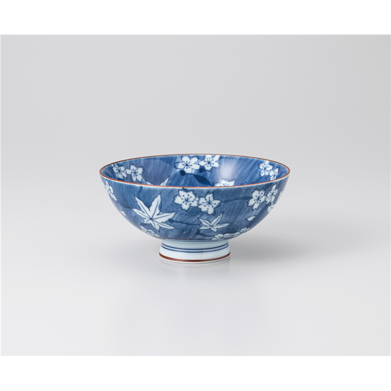 古林陶器 飯椀 染付春秋 中平 1236020154 1個（ご注文単位1個）【直送品】