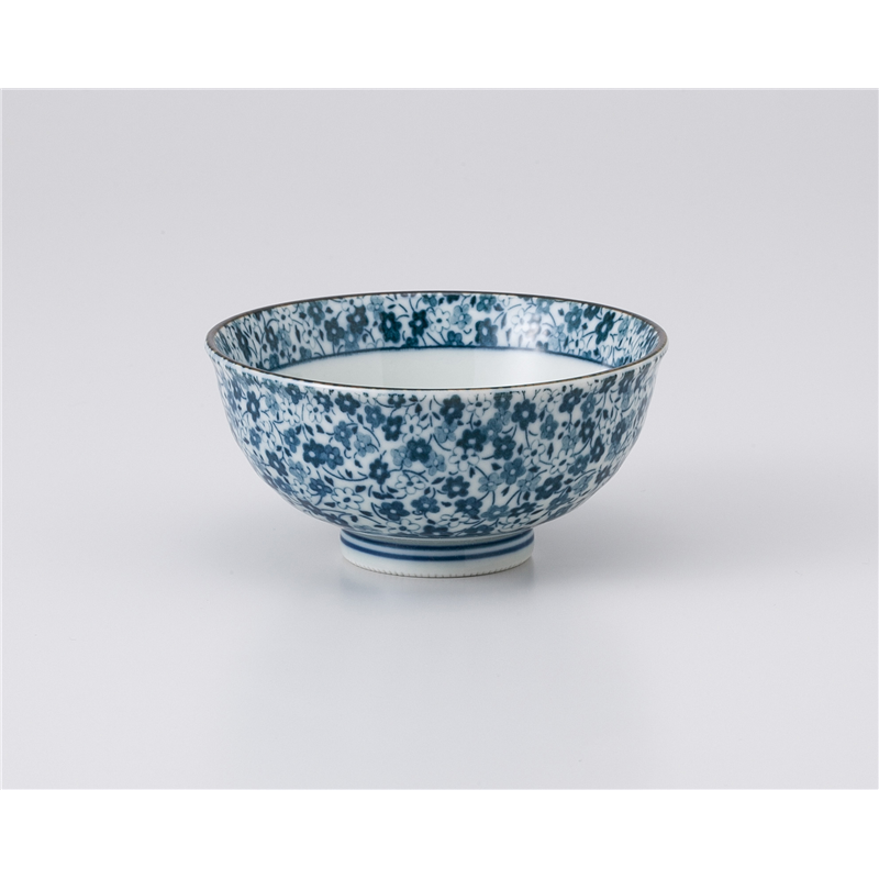 古林陶器 飯椀 藍染小花 丸碗 1037040316 1個（ご注文単位1個）【直送品】