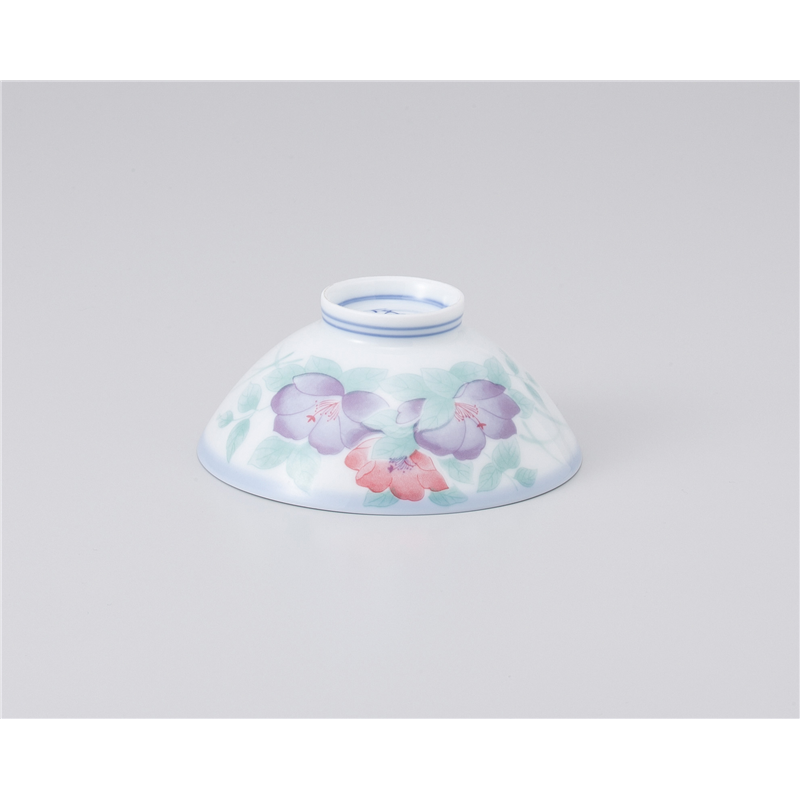 古林陶器 飯椀 白磁彩花中平 1037050126 1個（ご注文単位1個）【直送品】