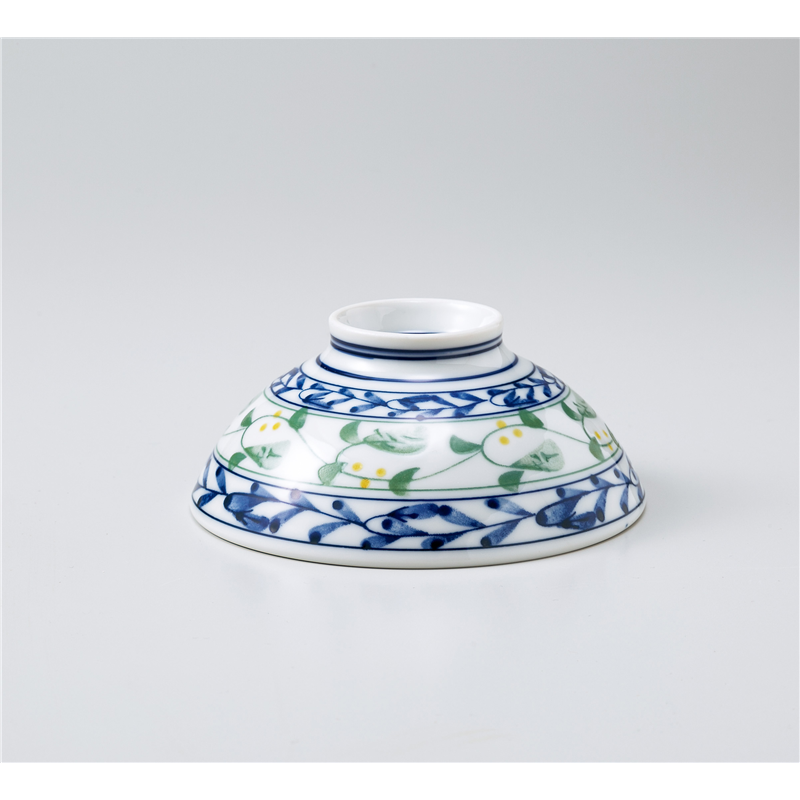 古林陶器 飯椀 グリーン唐草中平 1236060379 1個（ご注文単位1個）【直送品】