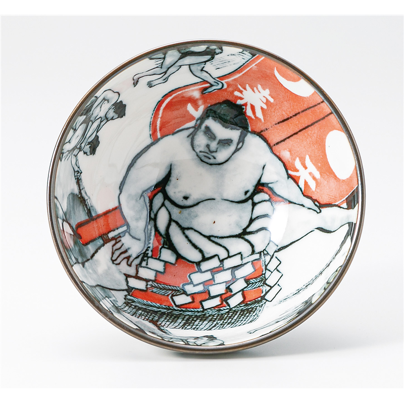 古林陶器 飯椀 相撲 中平 1333340301 1個（ご注文単位1個）【直送品】