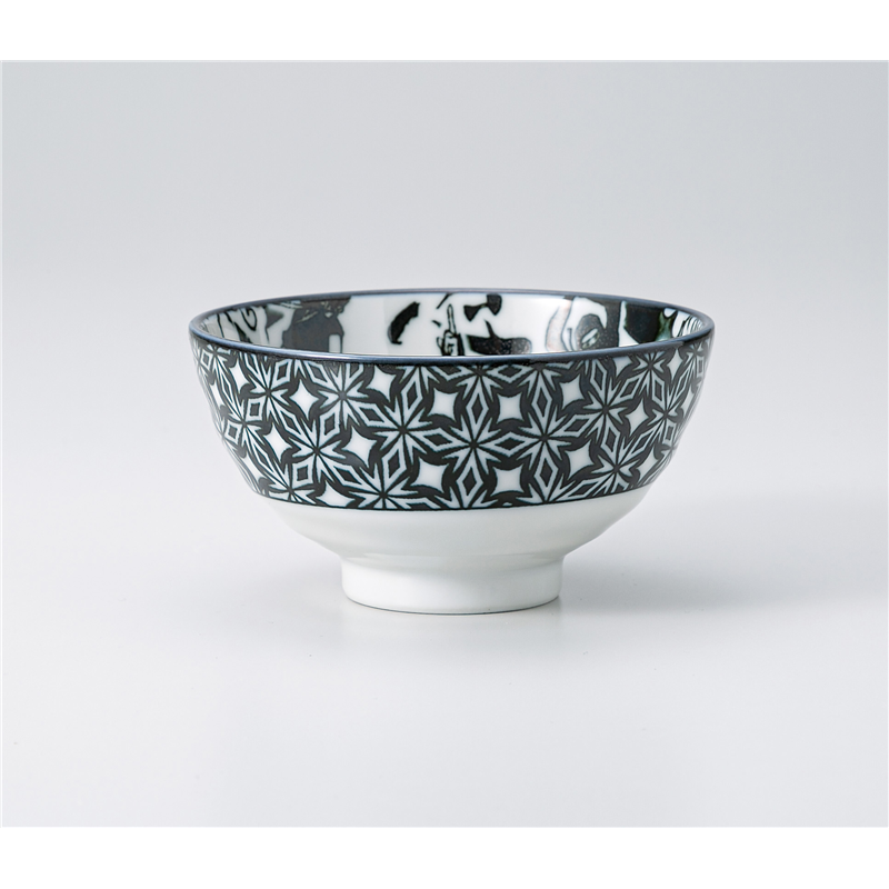 古林陶器 飯椀 忍者 中平 黒 1333340501 1個（ご注文単位1個）【直送品】