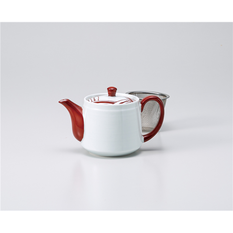 古林陶器 有田焼土瓶・有田焼ポット 綴ポット赤(U) 1333540290 1個（ご注文単位1個）【直送品】