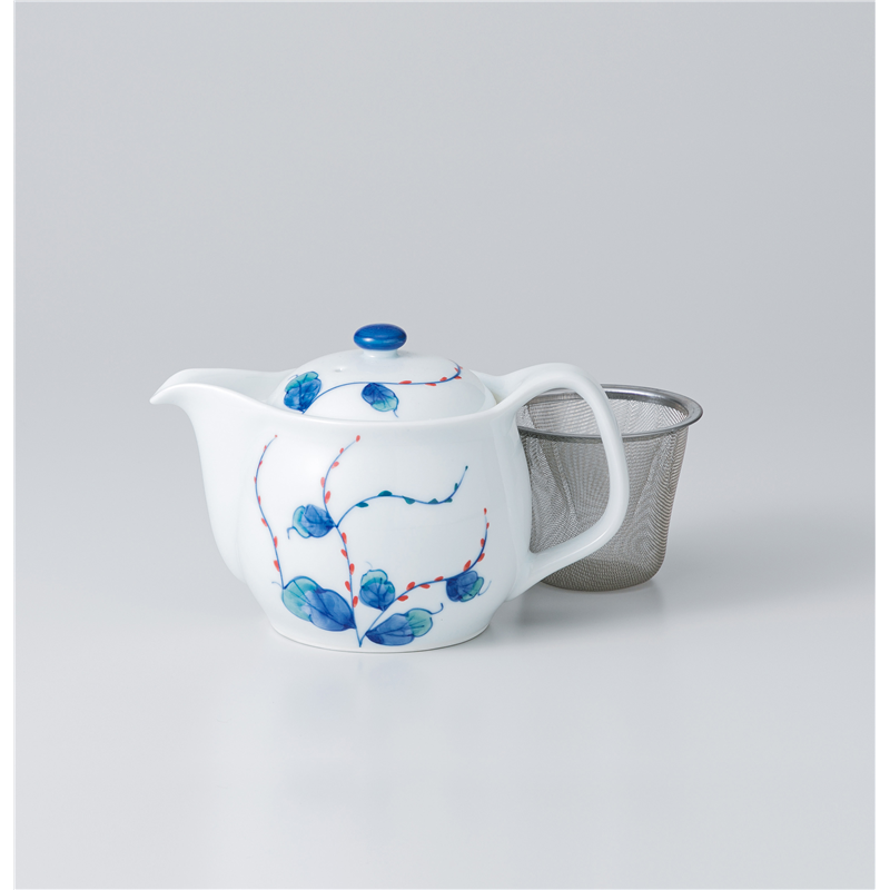 古林陶器 有田焼ポット・有田焼急須 水引草ポット(U) 1136920390 1個（ご注文単位1個）【直送品】