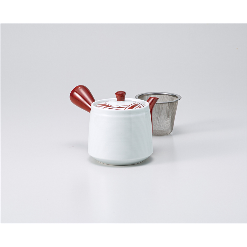 古林陶器 有田焼ポット・有田焼急須 綴急須 赤(U) 1333630490 1個（ご注文単位1個）【直送品】