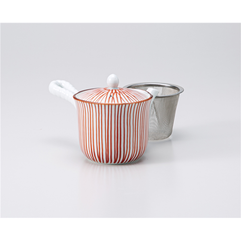 古林陶器 有田焼急須 千筋急須小 赤(U) 1333740390 1個（ご注文単位1個）【直送品】